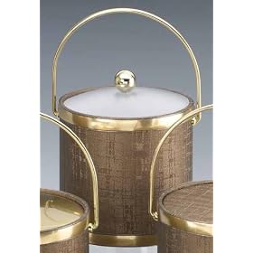 Kraftware 45665 Scandia - Bronze 3 Quart Ice Bucket with Bale Handle, Bands and Acrylic... by Kraftware