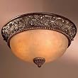 Minka Belcaro Walnut Champagne Glass Flush Ceiling 959-126