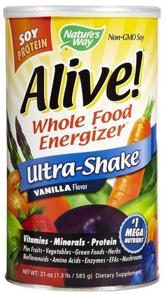Nature's Way Alive! Soy Shake Protein Powder, Vanilla, 20.8 oz (Pack of 2)