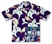 Paradise Found Calla Lily Blue Violet Tom Selleck Magnum PI #3 Tropical Hawaiian Aloha Shirt