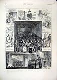 Review Old-print  / LOCK-OUT SOUTH WALES 1875 CLOCK TOWER MILKMAIDS MARKET