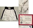 Earnie Shavers Signed White Everlast Boxing Trunks