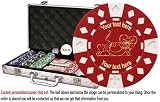 Custom Poker chip Set: Toons (Rat) image & your custom text on both sides of the chips. 300 11.5 gram chip w/case & more.