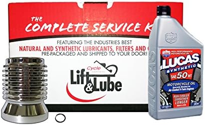 Harley Davidson FLH Basic Box of Lube with XL K&amp;P Oil Filter with 20w-50wt Lucas Oil