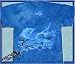 Suchen : Delfine - T-Shirt in 100% Baumwolle, handgebatikt