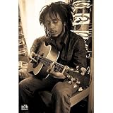 Bob Marley Sepia Guitar Reggae Music Poster 24x36