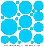 Blue Polka Dots Wall Stickers Words Decal Mural