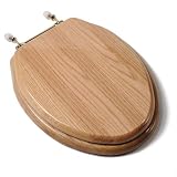 Buy Comfort Seats C1B1E-17BR Designer Solid Wood Toilet Seat with PVD Brass Hinges,... by Comfort Seats