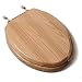 Comfort Seats C1B1E-17BR Designer Solid Wood Toilet Seat with PVD Brass Hinges, Elongated, Oak