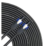 GLS Audio 50ft Speaker Cable 12AWG Patch Cords - 50 ft Speakon to Speakon Professional Cables Neutrik NL4FX (NL4FC) - Pro 50' Speak-on Cord 12G - Single