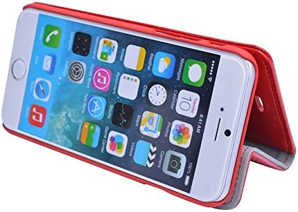 Premium 4.7" PU Leather Case For Iphone6 wallet Cover Dairy Case For Iphone 4.7Inch (Red)
