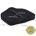 CareU(TM) Coccyx Orthopedic Portable Comfort Memory Foam Seat Cushion with Non Slip Cover- Helps Relieve Kyphotic, Hip and Sciatica Pain (Standard Size 17.7x15 Inch)