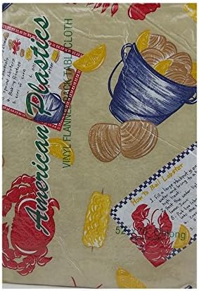 Chef Home Or Kitchen Style Flannel Back Tablecloth Size 52"X70" Oblong Seats 4-6