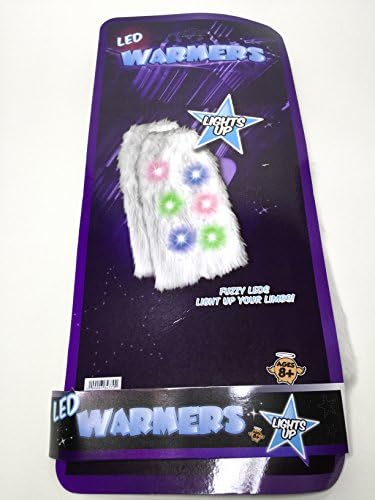 LED Light up blinking leg warmers Fluffies - Rave - Halloween - Dance - Recital