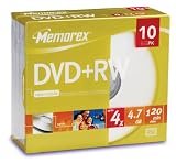 Memorex DVD+RW 4x 10pack Jewel Case