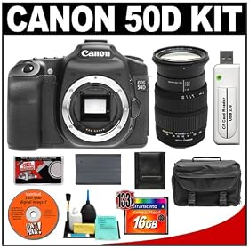 Canon EOS 50D Digital SLR Camera and Sigma 18-200mm Optical Stabilizer Zoom Lens + 16GB... by Canon