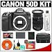 Canon EOS 50D Digital SLR Camera & Sigma 18-200mm Optical Stabilizer Zoom Lens + 16GB Card + BP-511a Battery + Case + Cameta Bonus Accessory Kit