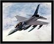 F-16 Falcon (In Sky) Framed Art Poster Print - 16" X 20"