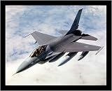 F-16 Falcon (In Sky) Framed Art Poster Print - 16" X 20"
