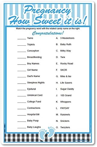 Pregnancy How Sweet It Is! - Sweet Baby Feet Blue - Funsational Game