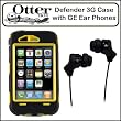 OtterBox iPhone Defender 3G Yellow/Black Case with GE In-Ear Stereo Headset Bundle