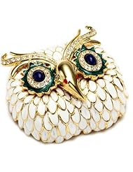 Kenneth Jay Lane Large Owl Face Brooch