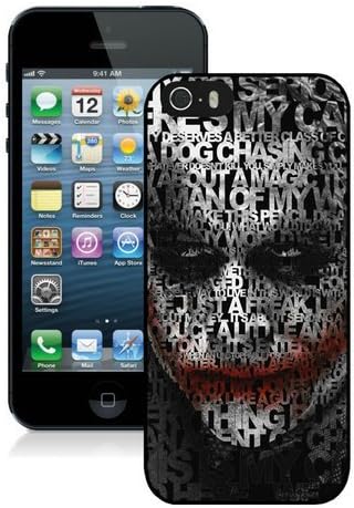 Customized Personalized phone plastic shell Case, The Joker, Batman Logo, Batman iphone5 5S case, Only fit iphone5 5S Black