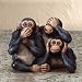 HEAR SEE SPEAK NO EVIL MONKEYS CHIMPS FIGURINE FIGURE