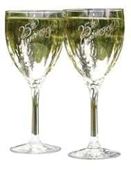 Hortense B. Hewitt Wedding Accessories 25th Anniversary Wine Glasses, Set of 2 by 