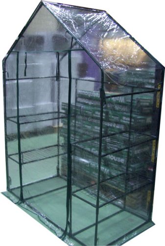 Walk-in Garden Greenhouse Green House with 4 Shelves