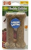 Nylabone Healthy Edibles Wolf Roast Beef Flavored Twin Pack Dog Treat Bone