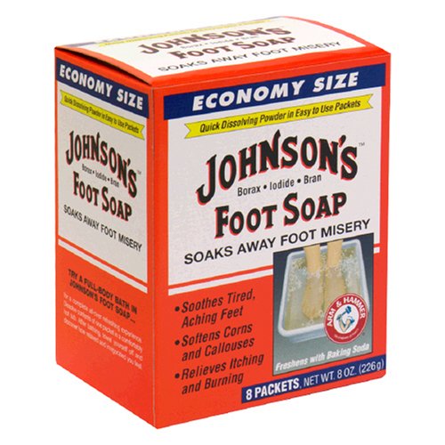 Johnson's Foot Soap, Economy Size, 8 packets [8 oz (226 g)], (Pack of 4)