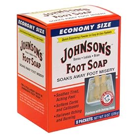 Johnson's Foot Soap, Economy Size, 8 packets [8 oz (226 g)], (Pack of 4)
