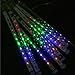 Perfect Holiday, 50cm 8 Tube 240 Leds Snowfall Meteor Rain Light Tube for Holiday Party Christmas Xmas Decoration with Us Plug Colorful