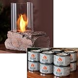 IMAGE OF Red Rock Personal Fireplace with Gel Fuel - Real Flame