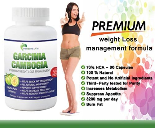 100% Pure and Natural Garcinia Cambogia Extract - Highest Strength 1600mg 70% HCA - Weight Loss &amp; Dietary - Appetite Suppressant and Carb Blocker - Burn Fat &amp; Increase Energy. Money Back Guaranteed.