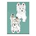 Pop Doggie Clean Dog or Dirty Dog Clean or Dirty Dishwasher Magnet with White Dog