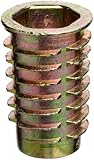 E-Z Lok Threaded Insert, Zinc, Hex-Flanged, UNC Threads, Inch, Made in US