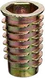 E-Z LOK Threaded Insert For Soft Wood, 5/16-18 Int Thread - 25mm length - Flanged- Zinc Die Cast (Pack of 25)