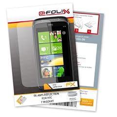 atFoliX FX-Antireflex Displayschutzfolie f�r HTC 7 Mozart - Displayschutz antireflektierend! H�chste Qualit�t - Made in Germany!