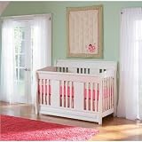 White Atlantic Furniture Versailles 4-in-1 Convertible Wood Baby Crib