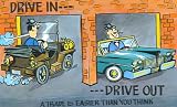 Vintage Pramar Adv. Comic Auto Dealer Postcard (1965)