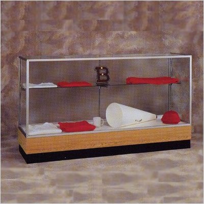 Merchandiser 2010 Series Cases Size 72L x 40H x 20D Vinyl Color Light Oak Frame Color Gold