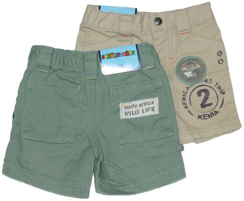 Infant Boys' Twill Shorts with Africa Patches