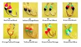 Hali Glow Bead Chain Hooks Color: #4 - Green/Red/Black