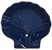 Blue Fish Ceramic Pottery Scallop Large Bowl Set of Two 8" x 7 1/2" x 2 1/4"