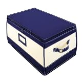 Closet Storage: Canvas/Navy Medium Chest