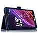 Infiland Folio Leather Case Fit Stand Cover For ASUS MeMO Pad 7 ME170CX 7-Inch Tablet / ASUS MeMO Pad 7 ME70CX 7-Inch / ASUS MeMO Pad 7 ME170C 7-Inch / ASUS Fonepad 7 FE170CG Tablet, Navy