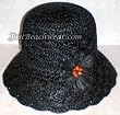Crocheted Toyo Bucket Hat, Black