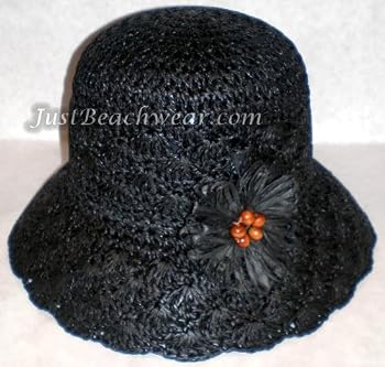 Crocheted Toyo Bucket Hat, Black